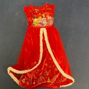 Disney Red Nightgown with Cream Details